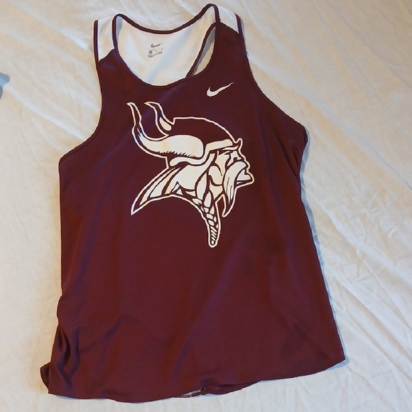 Nike Maroon Tank Top with Viking Logo  Sizel XL nice Condition - Picture 1 of 5